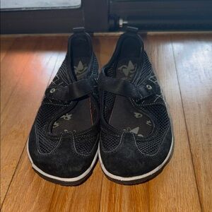 Black Mesh Merrell Strap Shoes